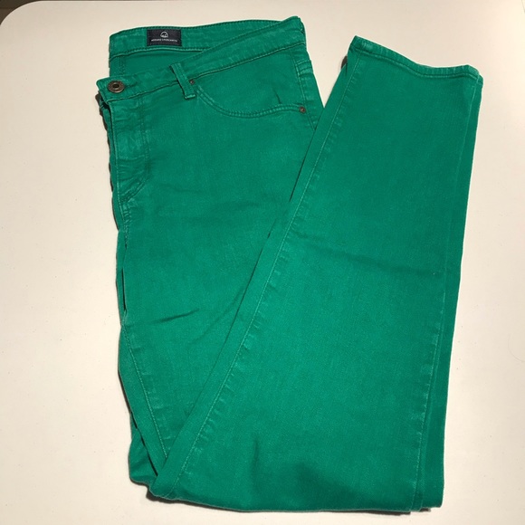 AG Adriano Goldschmied Stevie Slim Straight Ankle Jeans in Kelly Green Size 30R - Picture 3 of 9